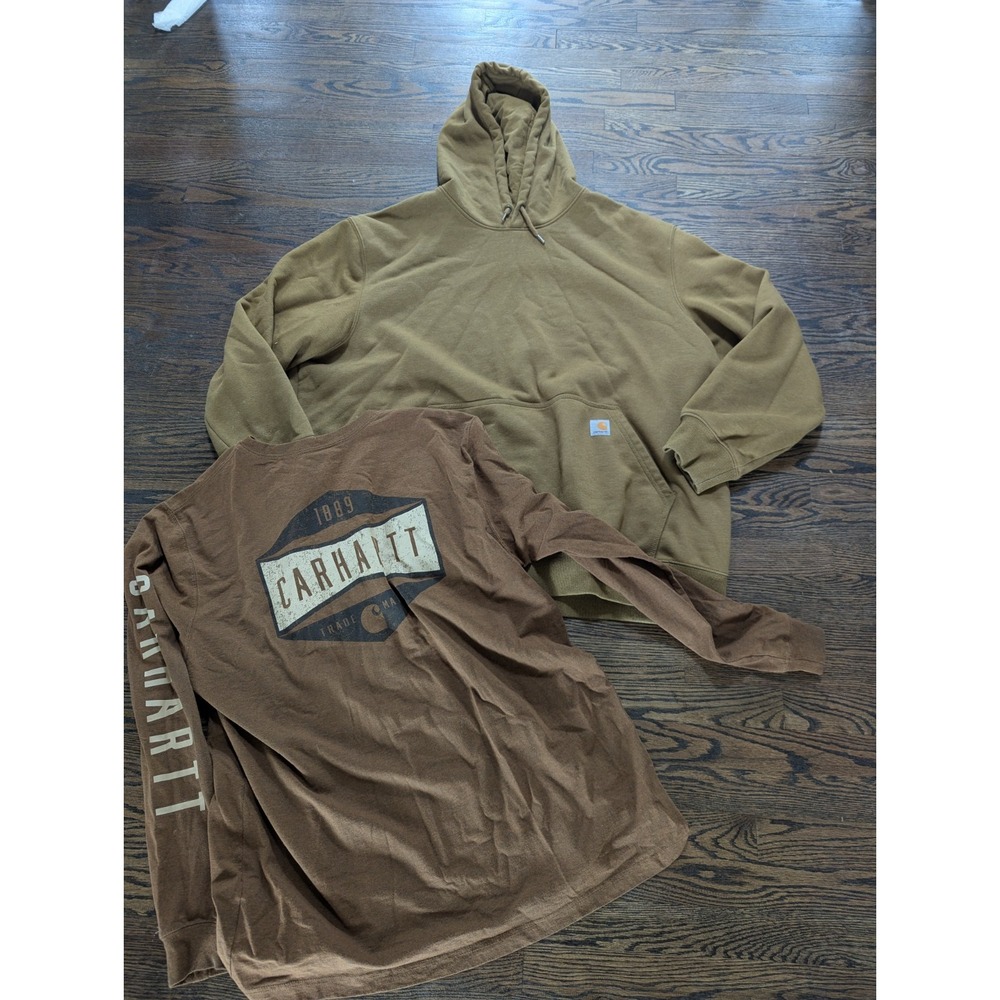 Carhartt Men's Pullover Hoodie Sweatshirt & Shirt Size 2xl-3xl Rain Defender